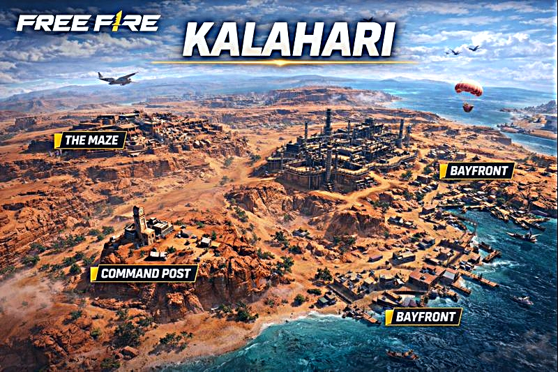 Free Fire Main mode Kalahari Map